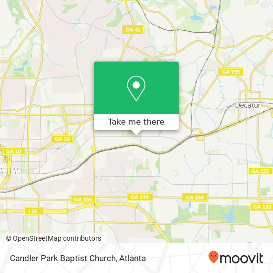 Candler Park Baptist Church map