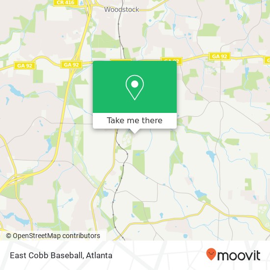 East Cobb Baseball map