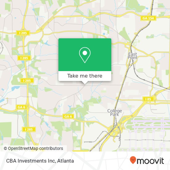 CBA Investments Inc map