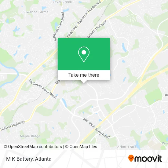 Mapa de M K Battery