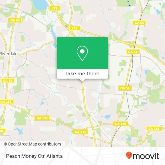 Peach Money Ctr map