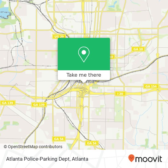 Mapa de Atlanta Police-Parking Dept