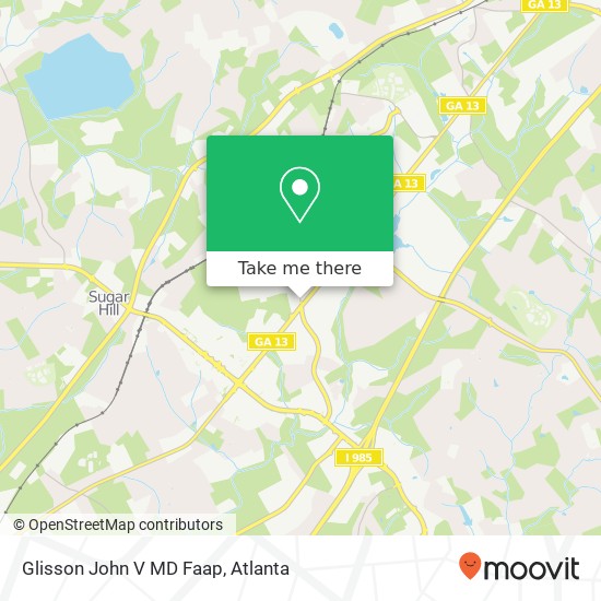 Glisson John V MD Faap map