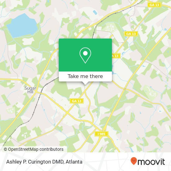 Mapa de Ashley P. Curington DMD