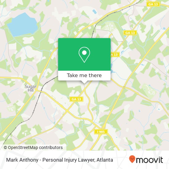 Mark Anthony - Personal Injury Lawyer map