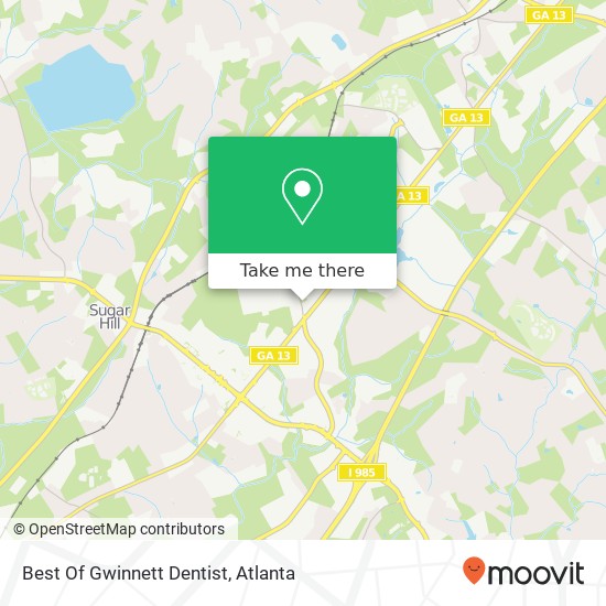 Best Of Gwinnett Dentist map