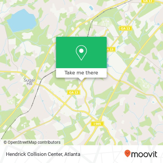 Mapa de Hendrick Collision Center