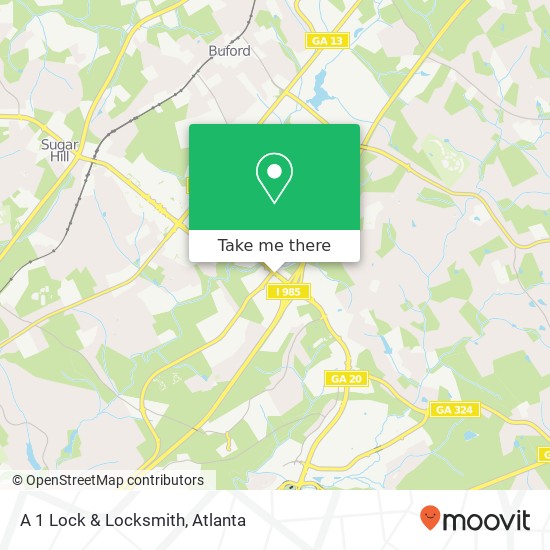 A 1 Lock & Locksmith map