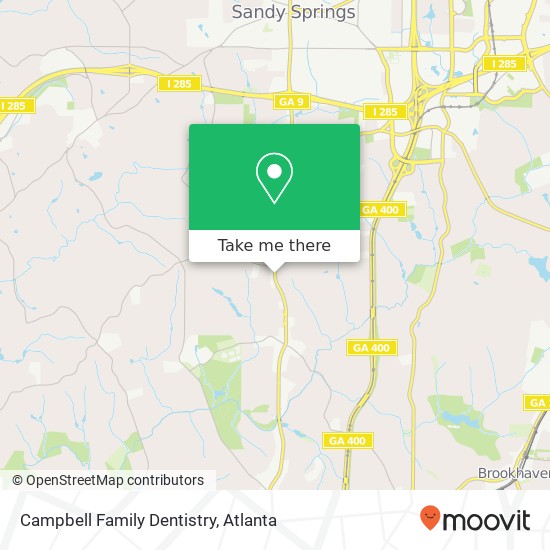 Mapa de Campbell Family Dentistry