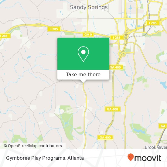 Gymboree Play Programs map