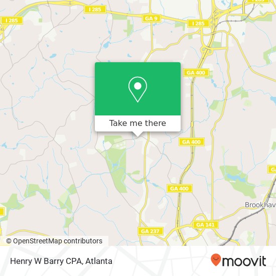 Mapa de Henry W Barry CPA