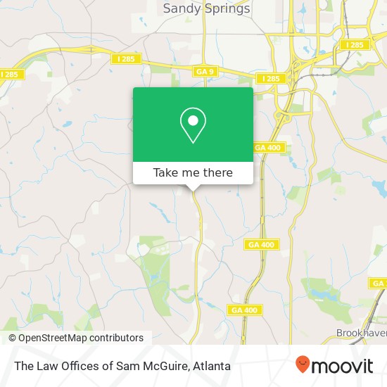 Mapa de The Law Offices of Sam McGuire