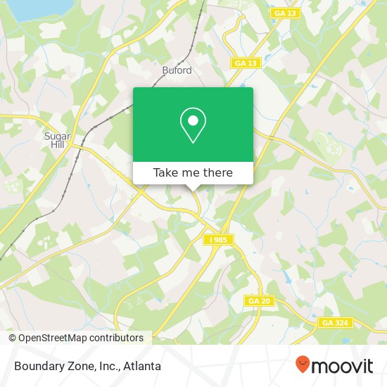 Boundary Zone, Inc. map