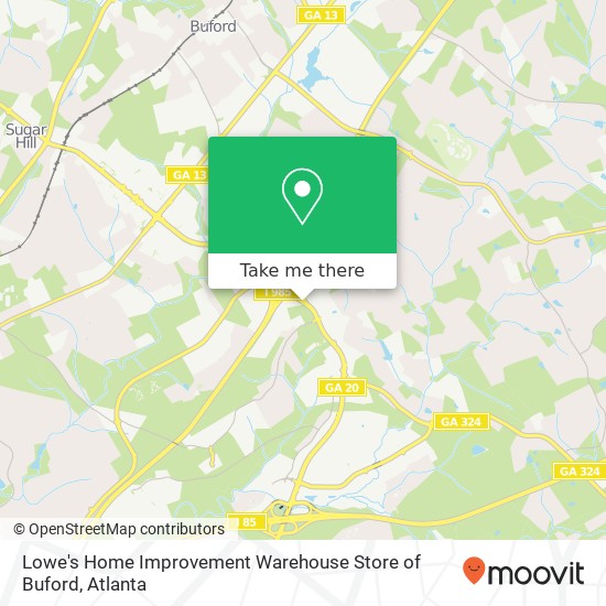Lowe's Home Improvement Warehouse Store of Buford map