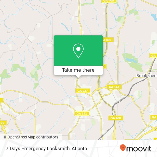 7 Days Emergency Locksmith map