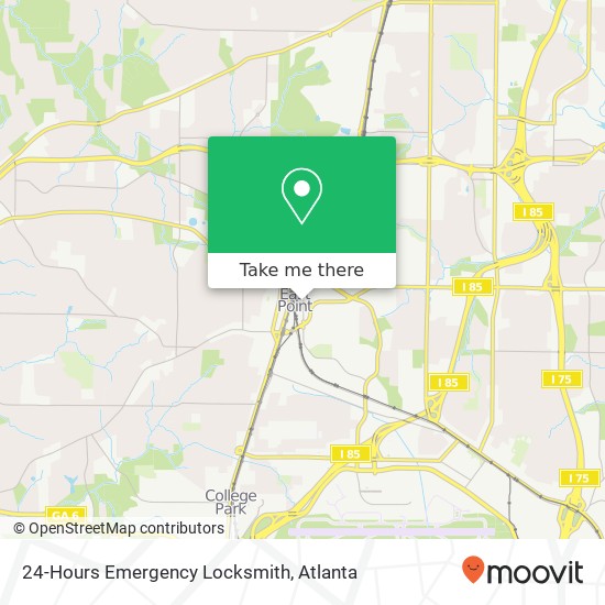 24-Hours Emergency Locksmith map