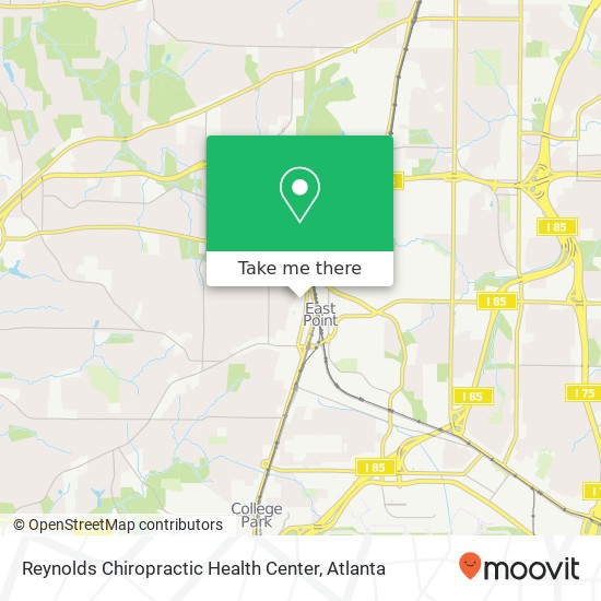 Reynolds Chiropractic Health Center map