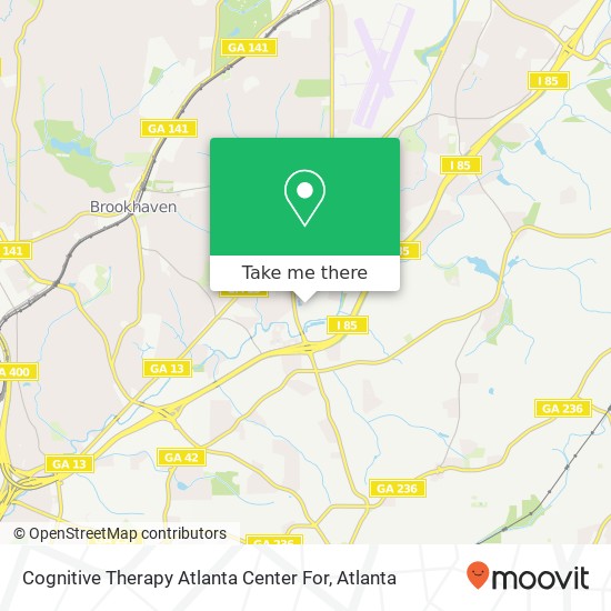 Mapa de Cognitive Therapy Atlanta Center For