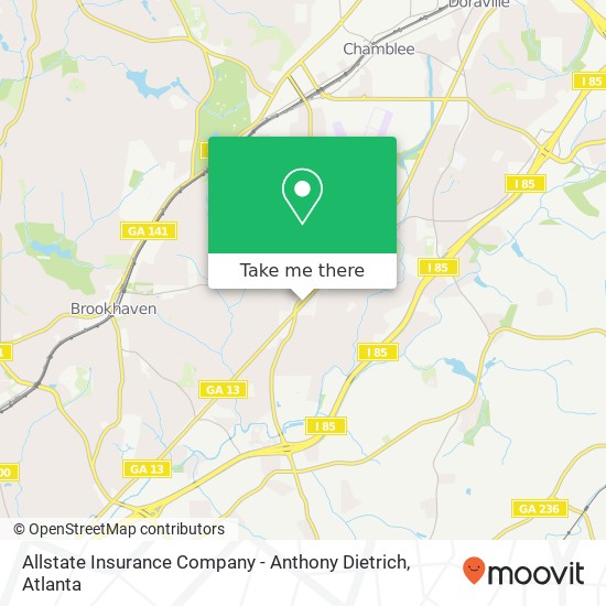 Allstate Insurance Company - Anthony Dietrich map