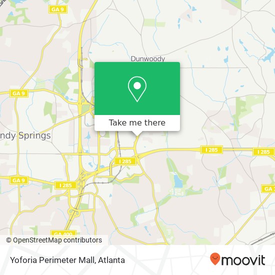 Yoforia Perimeter Mall map