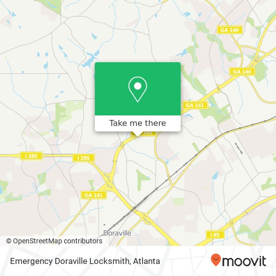 Mapa de Emergency Doraville Locksmith