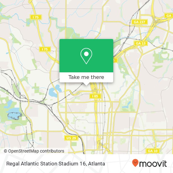 Regal Atlantic Station Stadium 16 map