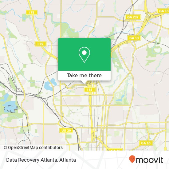 Mapa de Data Recovery Atlanta