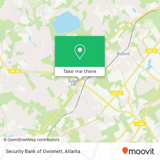 Security Bank of Gwinnett map