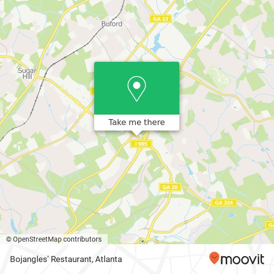 Mapa de Bojangles' Restaurant