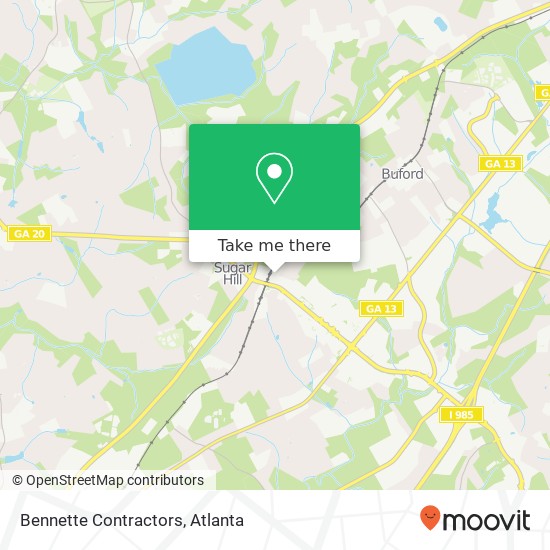 Bennette Contractors map