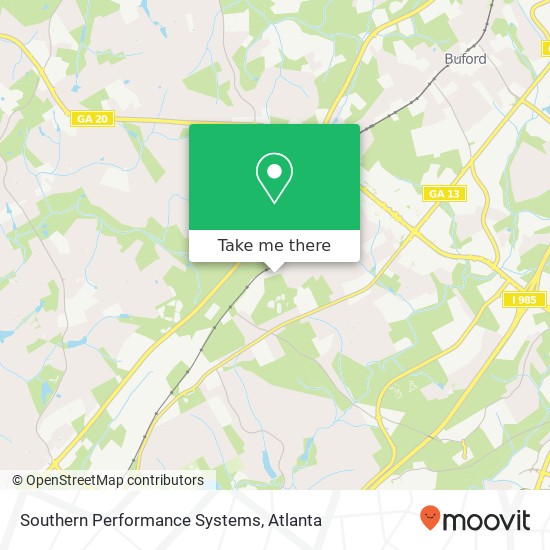 Southern Performance Systems map