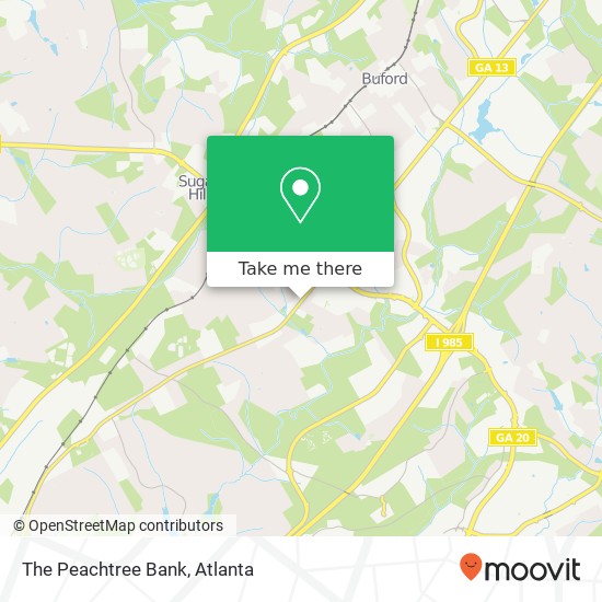 The Peachtree Bank map