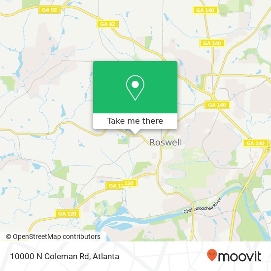 10000 N Coleman Rd map