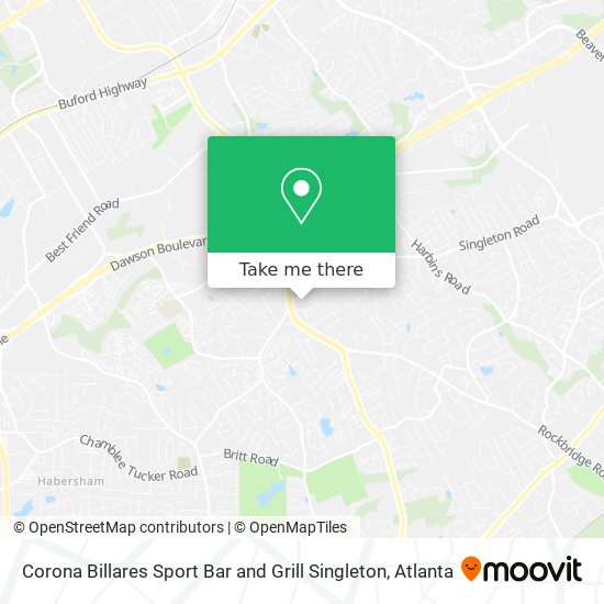 Corona Billares Sport Bar and Grill Singleton map