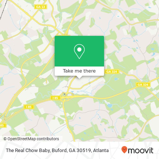 Mapa de The Real Chow Baby, Buford, GA 30519