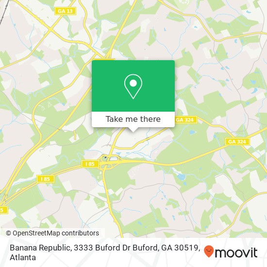 Mapa de Banana Republic, 3333 Buford Dr Buford, GA 30519