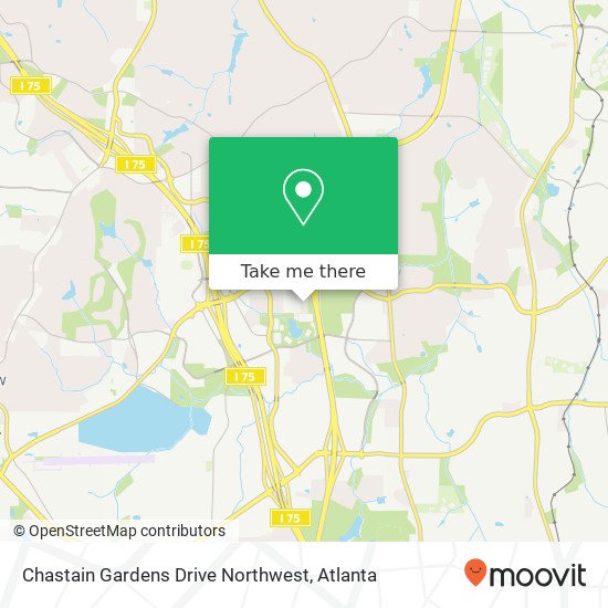 Chastain Gardens Drive Northwest map
