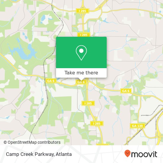 Camp Creek Parkway map