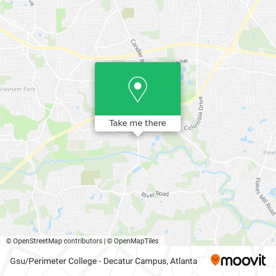Gsu / Perimeter College - Decatur Campus map
