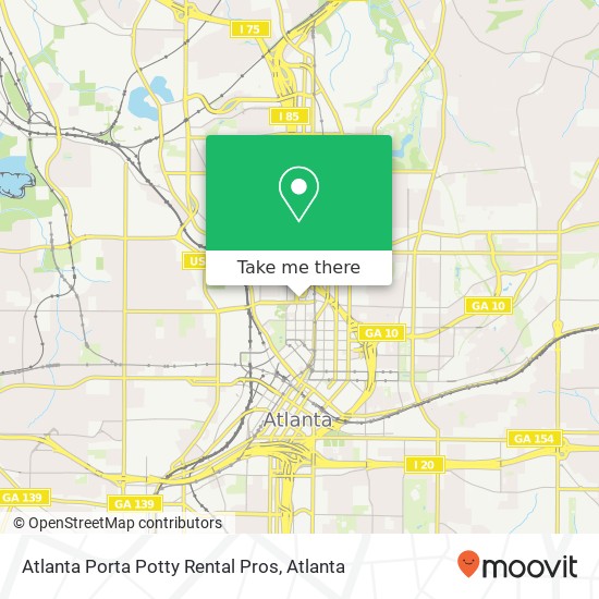 Atlanta Porta Potty Rental Pros map