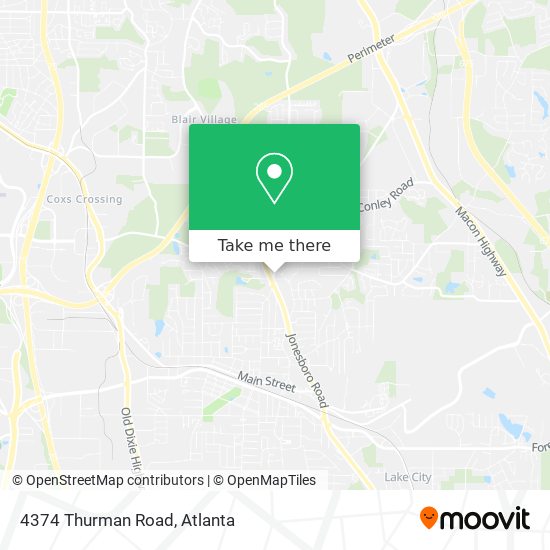 Mapa de 4374 Thurman Road