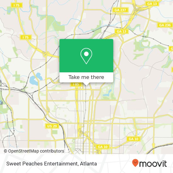 Sweet Peaches Entertainment map