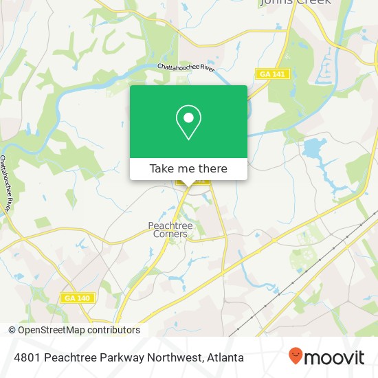 4801 Peachtree Parkway Northwest map