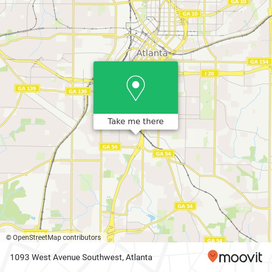 Mapa de 1093 West Avenue Southwest
