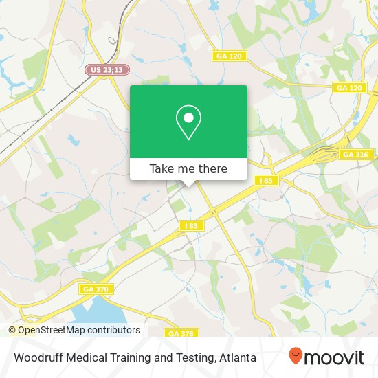 Woodruff Medical Training and Testing map