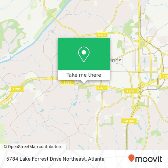 Mapa de 5784 Lake Forrest Drive Northeast