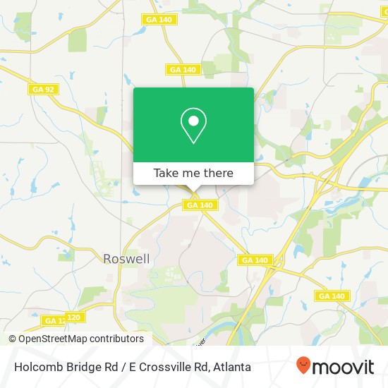 Holcomb Bridge Rd / E Crossville Rd map