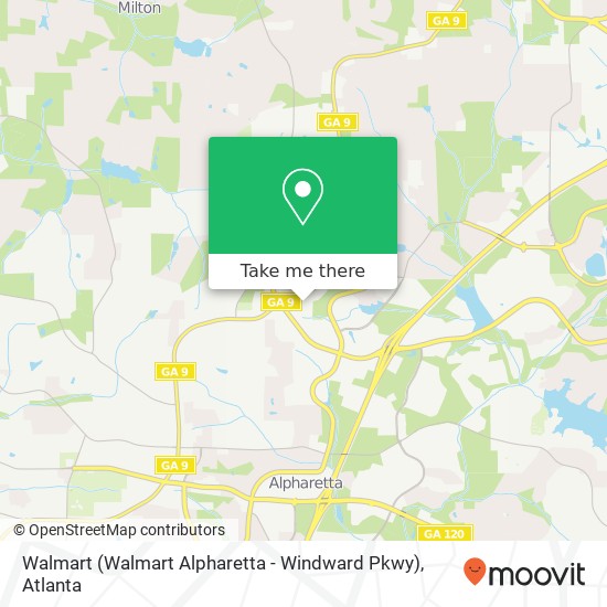 Mapa de Walmart (Walmart Alpharetta - Windward Pkwy)