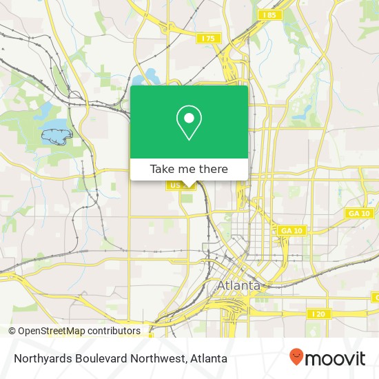 Northyards Boulevard Northwest map