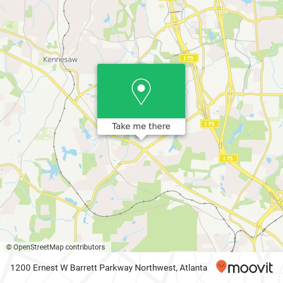 1200 Ernest W Barrett Parkway Northwest map